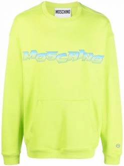 Moschino logo-print cotton jumper