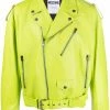 Moschino logo-print biker jacket