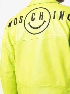 Moschino logo-print biker jacket