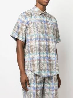 Moschino leaf-print short-sleeved shirt