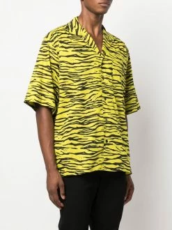 Moschino zebra-print short-sleeved shirt