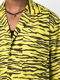 Moschino zebra-print short-sleeved shirt