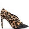 Moschino leopard print pointed pumps