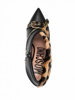 Moschino leopard print pointed pumps