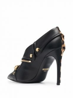 Moschino leopard print pointed pumps