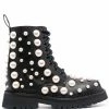 Moschino pearl-embellished ankle boots
