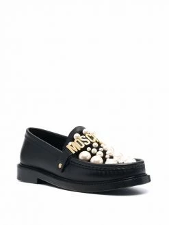 Moschino pearl-embellished loafers