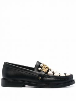 Moschino pearl-embellished loafers