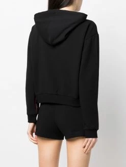 Moschino logo print crop hoodie