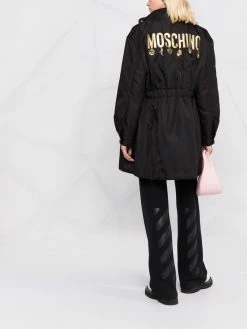 Moschino logo lettering parka