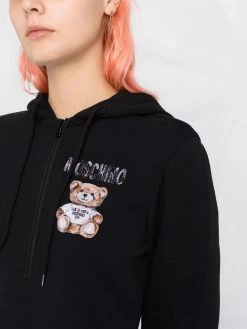 Moschino logo-print cotton track jacket