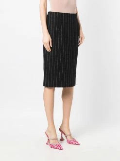 Moschino pinstripe wool-blend skirt