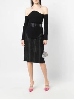 Moschino pinstripe wool-blend skirt