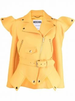 Moschino Couture asymmetric biker jacket