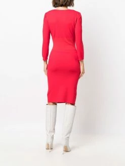 Moschino pearl-embellished midi dress