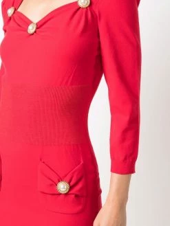 Moschino pearl-embellished midi dress