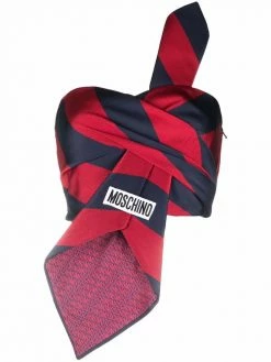 Moschino tie detail strapless top