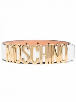 Moschino logo-buckle detail belt
