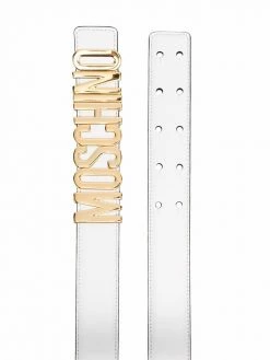 Moschino logo-buckle detail belt