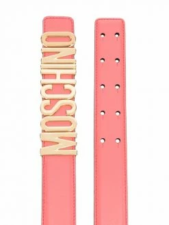 Moschino logo-plaque buckle-fastening belt