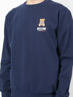 Moschino Teddy Bear-print cotton sweatshirt