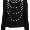 Moschino faux-pearl embellished wool jacket