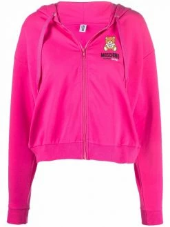 Moschino Teddy Bear-print zip-up hoodie