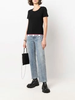 Moschino logo-tape cotton T-shirt