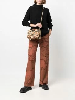 Moschino woven biker jacket bag