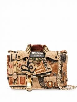 Moschino woven biker jacket bag