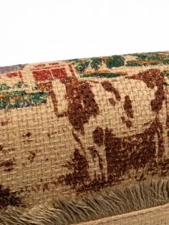 Moschino logo-print woven clutch bag