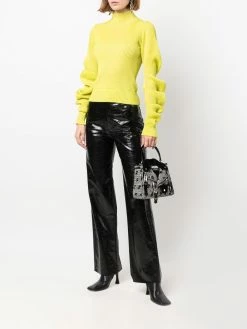 Moschino herringbone biker jacket bag