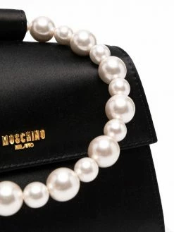 Budget ✔️ Moschino Mini pearl handle tote bag ✨ 10 Moschino mini pearl-handle tote bag