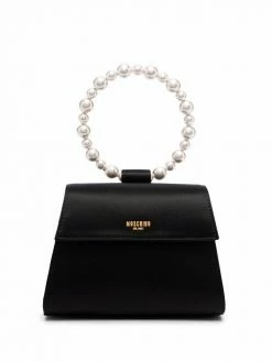 Moschino mini pearl-handle tote bag