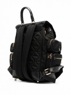 Moschino padlock-charm logo lettering backpack