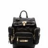 Moschino padlock-charm logo lettering backpack