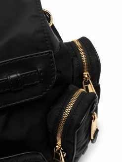 Moschino padlock-charm logo lettering backpack