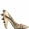 Moschino crocodile-embossed dinosaur pumps