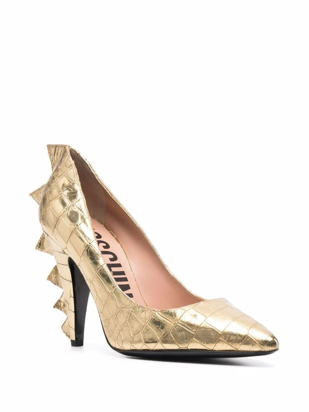 Wholesale ⭐ Moschino Crocodile embossed dinosaur pumps ✨ 4 Moschino crocodile-embossed dinosaur pumps