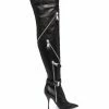 Moschino zipped-up thigh-high boots
