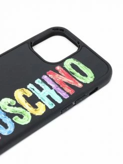 Moschino logo-print iPhone 12/12 Pro case