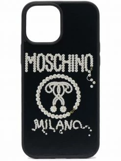 Moschino logo-studded iPhone 12 Pro Max case