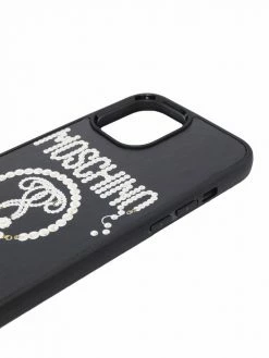 Moschino logo-studded iPhone 12 Pro Max case