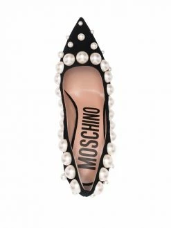 Moschino pearl-embellished pumps
