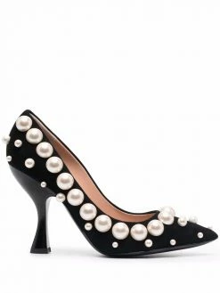 Moschino pearl-embellished pumps