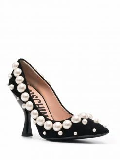 Moschino pearl-embellished pumps