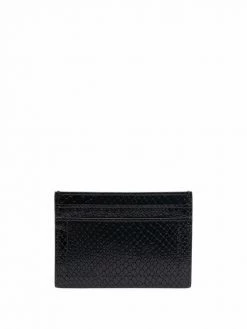 Moschino logo-plaque leather cardholder