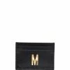 Moschino logo-plaque leather cardholder
