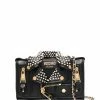 Moschino pearl-studded biker bag