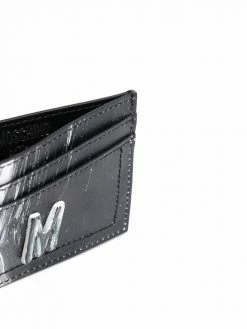 Moschino graphic-print leather cardholder